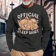 Official Sleep Pomeranian Dog With Puppy Langarmshirts Geschenke für alte Männer