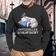 Official Sleep Samoyed Samoyed Samoyed Owner Langarmshirts Geschenke für alte Männer