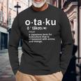 Otaku Définition De La Culture Du Dessin Animé Japonais T-shirt à manches longues Cadeaux pour les vieillards