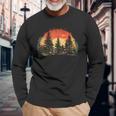 Outdoor Tree Nature Lovers Sunset Retro Forest Langarmshirts Geschenke für alte Männer