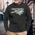 Outer Banks North Carolina Outdoors Retro Nature Langarmshirts Geschenke für alte Männer