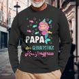 Papa The Birthday Mermaid Birthday Langarmshirts Geschenke für alte Männer