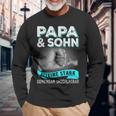 Papa Und Sohn Alleine Stark Gemeinsam Unschlagbar Father's Day Langarmshirts Geschenke für alte Männer