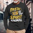Pasta Is My Spirit Animal Pasta Party Long Sleeve T-Shirt Gifts for Old Men