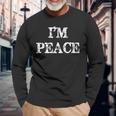 I Come In Peace I'm Peace Couples Matching Langarmshirts Geschenke für alte Männer