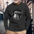 Penguin Wand Animals Penguin Langarmshirts Geschenke für alte Männer