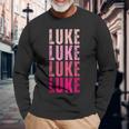 Personalized Name Luke I Love Luke Vintage Long Sleeve T-Shirt Gifts for Old Men