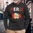 Peru Football Jersey Quali Peru Flag Langarmshirts Geschenke für alte Männer