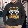 Police Officer Police Your Majesty Of The Police Officer S Langarmshirts Geschenke für alte Männer