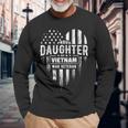 Proud Daughter Vietnam Vet Dad Veterans Day American Flag Long Sleeve T-Shirt Gifts for Old Men