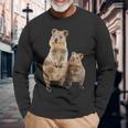 Quokka Australian Quokka With Baby Langarmshirts Geschenke für alte Männer