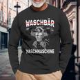 Raccoon Washing Machine Bodybuilding Fitness Gym Langarmshirts Geschenke für alte Männer