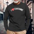 Regalo Para El Primer Nombre Chayanne I Love Chayanne Camiseta de manga larga Regalos para ancianos