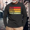 Retro Talk Less Smile More Historic Hamilton Quote Long Sleeve T-Shirt Gifts for Old Men