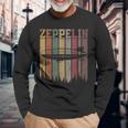 Retro Zeppelin 70Er Jahre Dirigible Blimp Luftschiff Zepelin Zepplin Langarmshirts Geschenke für alte Männer