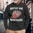 Rettet Die Mettigel Mettbrötchen Minced Meat Minced Meat Peter Mett Langarmshirts Geschenke für alte Männer