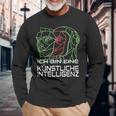 Robot Costume Artificial Intelligence Ai Technology Carnival Langarmshirts Geschenke für alte Männer