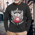 Lets Rock Rock & Roll Guitare Électriqueintage Rock Concert T-shirt à manches longues Cadeaux pour les vieillards