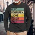 Ruhe Bewahren Jacob Regelt Das Spruch In Retro Colours Langarmshirts Geschenke für alte Männer