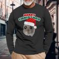 Sad Hamster With Christmas Wishes Langarmshirts Geschenke für alte Männer