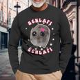 Sad Hamster Schlafi Pyjamas Cute Hamstie Meme Langarmshirts Geschenke für alte Männer