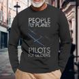 Sailing Flying Pilot Fly Glider Idea Langarmshirts Geschenke für alte Männer