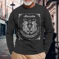 Sak Yant Tigres Gemelos Recuerdo Tatuaje De Yantra Tailandia Camiseta de manga larga Regalos para ancianos