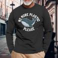 Salvar A Las Ballenas No Más Plástico Por Favor Ballena Jorobada Camiseta de manga larga Regalos para ancianos