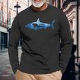 Scuba Diving Shark Ocean Explore Dive Diver Long Sleeve T-Shirt Gifts for Old Men