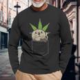 Sea Otter Smoking Weed Cannabis Blunt 420 Thc Stoner Langarmshirts Geschenke für alte Männer