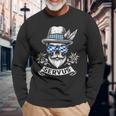 Servus Bayern Skull Bavarian Bua Costume Servus Langarmshirts Geschenke für alte Männer