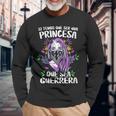 Si Tengo Que Ser Una Princesa Que Sea Guerrera 8 Marzo Cuello Camiseta de manga larga Regalos para ancianos