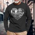 Silver Disco Ball Heart Langarmshirts Geschenke für alte Männer