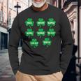 Skibidi St Patrick Day Saint Patrick's Day Clover Long Sleeve T-Shirt Gifts for Old Men