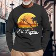 Sri Lanka Palm Tree Ocean Summer Holiday Sri Lanka S Langarmshirts Geschenke für alte Männer