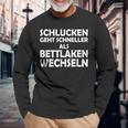 Swallowing Goes Faster Than Changing Bed Sheets S Langarmshirts Geschenke für alte Männer