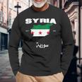 Syrian Revolution Flag Map Syria Situation Of Syria Langarmshirts Geschenke für alte Männer