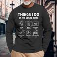 Things I Do In My Spare Time Beekeeping Bees Beekeeper Long Sleeve T-Shirt Gifts for Old Men