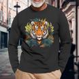 Tigre Colorido I Tigre Para Niños Camiseta de manga larga Regalos para ancianos