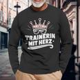 Trainer With Heart Fitness Dance Football Farewell Langarmshirts Geschenke für alte Männer