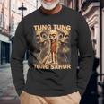 Tung Tung Tung Sahur Baseball Bat Italian Brainrot Long Sleeve T-Shirt Gifts for Old Men