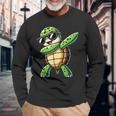 Turtle Dabbing Turtle With Toad Motif Langarmshirts Geschenke für alte Männer