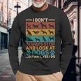 Types Of Dog Vintage Animal Dog Lover Outfit Dog Owner Long Sleeve T-Shirt Gifts for Old Men