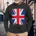 United Kingdom Uk Union Jack Flag England Great Britain Langarmshirts Geschenke für alte Männer