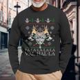 Viking Santaiking Christmas Jumper Falalalaalhalla S Langarmshirts Geschenke für alte Männer