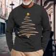 Vintage Christmas Tree Retro Merry Christmas Langarmshirts Geschenke für alte Männer