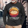Vintage Je N'ai Pas Besoin De Thérapie J'ai Juste Besoin De Manger Du Houmous T-shirt à manches longues Cadeaux pour les vieillards