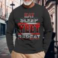 Vintage Jey First Name Saying Eat Sleep Yeet Repeat Apparel Long Sleeve T-Shirt Gifts for Old Men