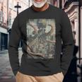 Vintage Octopus Monster Horror Poster Octopus Langarmshirts Geschenke für alte Männer