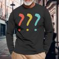 Vintage Question Mark Langarmshirts Geschenke für alte Männer